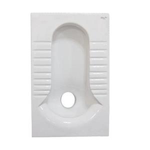 کاسه توالت ایرانی(زمینی) مدل تیتان خط‌دار کوچک برند چینی بهداشتی گاتریا(چینی‌نام) 