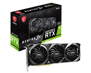 کارت گرافیک استوک ام اس ای GeForce RTX 3060 Ti VENTUS 3X ظرفیت 8 گیگابایت