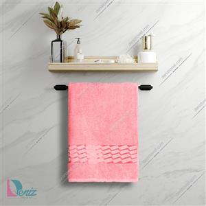 حوله حمامی طرح آرام رنگ گلبهی