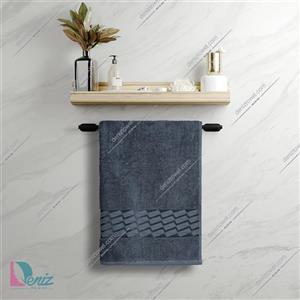 حوله حمامی طرح آرام رنگ نوک مدادی