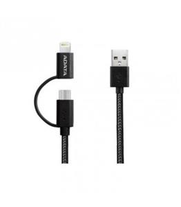 کابل تبدیل USB به microUSB-لایتنینگ ای دیتا مدل 2-IN-1 طول 2 متر