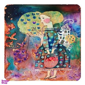 مگنت طرح بانو و سبد سیب کد A1