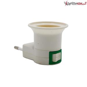 سرپیچ لامپ دوشاخه دار کلیددار بست پایه E27 