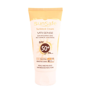 کرم ضد آفتاب پوست حساس سان سیف بژ طبیعی SPF 50