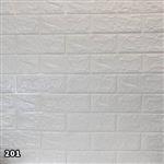 دیوارپوش فومی پشت چسبدار هیوا دکو طرح آجر سفید کد1002010
