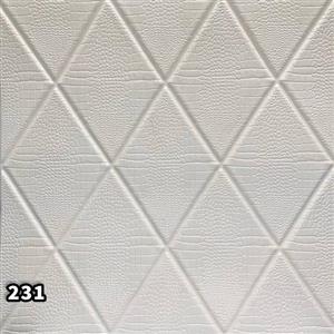 دیوارپوش فومی پشت چسبدار هیوا دکو طرح پوست کروکودیل سفید کد 231