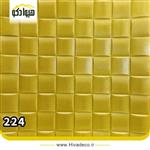 دیوارپوش فومی پشت چسبدار هیوا دکو طرح مربع مشبک طلایی کد224