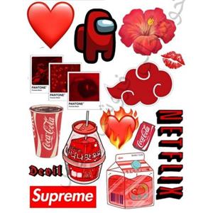 پک استیکر قرمز کیوت جذاب ابمیوه 