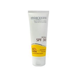 لوسیون ضد آفتاب فاقد چربی هیدرودرم مدل Greasy & Acne Prone Skins SPF30 حجم 75 میلی لیتر - بی رنگ