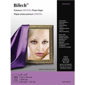 کاغذ چاپ عکس بای تک مدل کریستال سایز 20 × 15 بسته عددی BiTech Premium CRYSTAL Photo Paper 15X20 pack of 