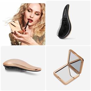 ست برس حلزونی طلایی اوریفلیم و اینه طلایی اوریفلیم