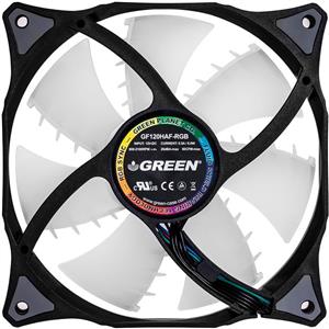 فن کیس گرین مدل جی اف 120 ار بی Case Fan Green GF120 RGB 2100RPM 120mm 