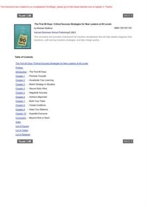 دانلود کتاب The First 90 Days: Critical Success Strategies for New Leaders at All Levels