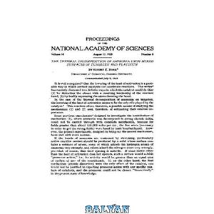 دانلود کتاب The Thermal Decomposition of Ammonia upon Mixed Surfaces of Tungsten and Platinum