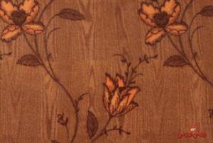 موکت ظریف مصور طرح کیش دولایه شکلاتی نارنجی