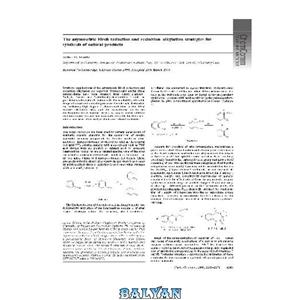 دانلود کتاب The assymmetric Birch reduction and alkylation strategies for synthesis of natural products 