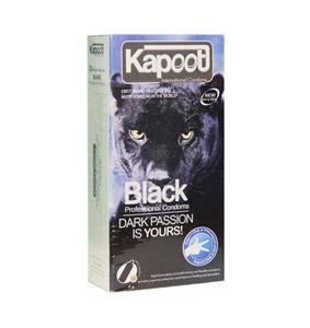 کاندوم مشکی کاپوت Kapoot Black Dark passion بسته 12 عددی