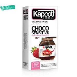 کاندوم تاخیری کاپوت مدل Choco Sensitive بسته 12 عددی Kapoot Condoms 12PSC 