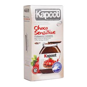 کاندوم تاخیری کاپوت مدل Choco Sensitive بسته 12 عددی Kapoot Choco Sensitive Condoms 12PSC