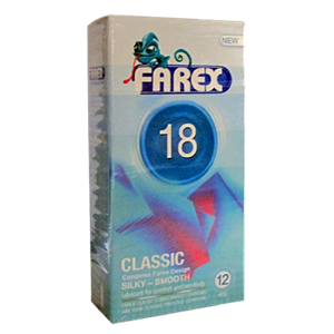کاندوم فارکس مدل Classic 18 بسته 12 عددی farex classic condoms 12 pcs