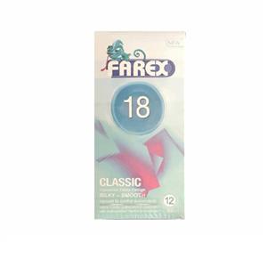 کاندوم فارکس مدل Classic 18 بسته 12 عددی farex classic condoms pcs 