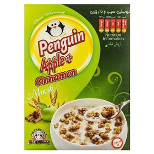 میوسلی سیب دارچین پنگوئن مقدار 375 گرم Penguin Muesli Apple And Cinnamon 375gr 