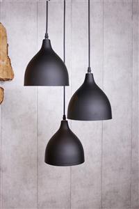 آویز سقفی سه شعله مدل لونا با کفی گرد