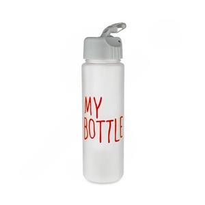 قمقمه ورزشی 800cc قلاب دار دارای جا یخی MY BOTTLE ( طوسی - قرمز )