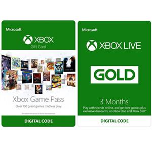 گیفت کارت سه ماهه لایو گلد و گیم پس مخصوص ایکس باکس