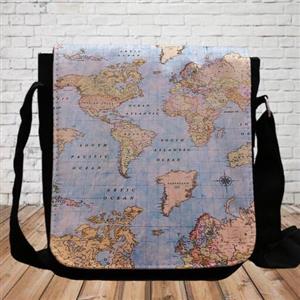 کیف پاسپورتی طرح نقشه جهان world map مناسب استفاده روزمره 