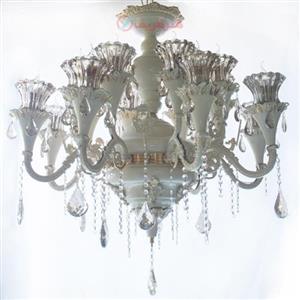 لوستر طرح سرامیکی و کریستالی، طراحی مدرن و پر 