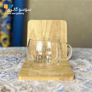 ماگ گود مورنینگ ، good morning پیرکس آنتی شوک ، شفاف و با کیفیت ، وارداتی