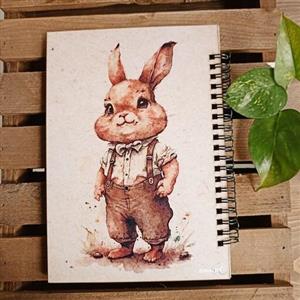 دفترچه جلد چوبی فانتزی زونیت کد 451  ابعاد a5