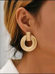 گوشواره حلقه ای طلایی زنانه