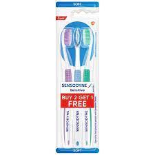 مسواک Sensodyne Sensitive – با موهای گرد نرم، 2 عددی+1 