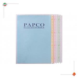 پوشه کیسه ای بی رنگ با پانچ 30 تایی پاپکو مدل A4-30SP