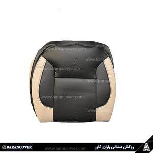 روکش صندلی تمام چرم مشکی نوار کرم  رنو داستر