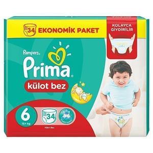 پوشک پریما شورتی سایز 6 بسته 34 عددی Pampers Prima 