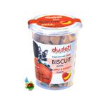 تشویقی بیسکویتی سگ دودوتی با طعم موز و سیب Dudoti biscuit with apple and banana flavor وزن ۱۵۰ گرم