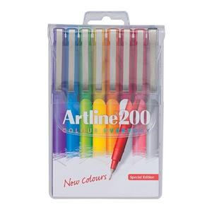 بسته 8 رنگ روان نویس آرت لاین مدل EK-200cc Artline EK-200cc 8 Color Rollerball Pen