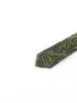 کراوات باریک ابریشمی طرح دار مردانه Rossi-سبز T1023