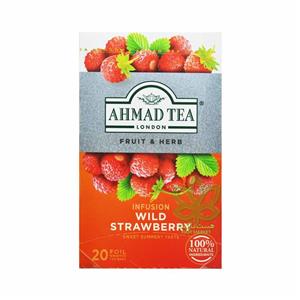 چای سیاه کیسه ای با طعم توت فرنگی وحشی 20 عدد احمد – ahmad tea