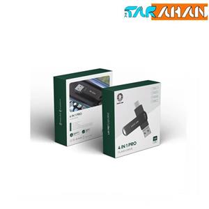 فلش مموری و او تی جی چند کاره گرین 4IN1 Pro Flash Drive مدل GN4IN1P256BK 