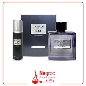 ادکلن مردانه canale di blue همراه با اسپری برند fragrance world 