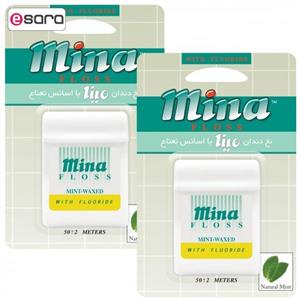 نخ دندان مینا مدل Mint بسته 2 عددی 