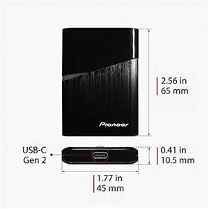 Pioneer USB-C 240GB Portable SSD External SSD Super Small Ultra Slim Compatible with Thunderbolt 3 (APS-XS02-240) 