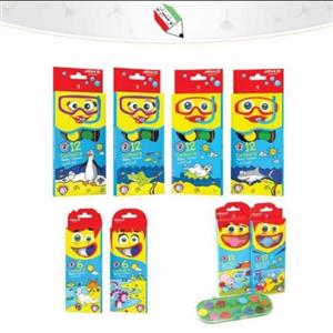 آبرنگ 12 رنگ بزرگ طرح کمان آریا 1310