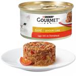 کنسرو گورمت گلد مدل کیک طعم گوشت گاو و گوجه فرنگی ۸۵ گرم (Gourmet Gold Savoury Cake sigir etli ve domates)
