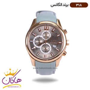 ساعت الگانس مردانه بند چرمی کرنوگراف 318