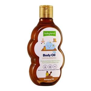 روغن بدن بچه ماساژ و نرم کننده پوست حاوی ویتامین E روغن کنجد بی بی لند ضد حساسیت مغذی